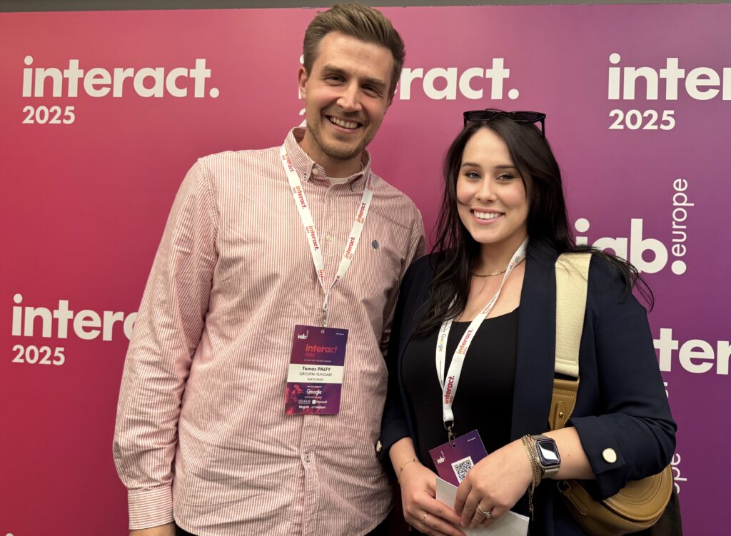 Interact 2025, Brtüsszel Steff Luca (WPP Media, Head of Programmatic) és Pálfy Tamás (WPP Media, Head of Data)